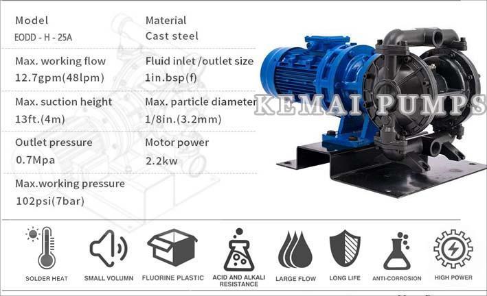 1" EODD-H-25ACSPS Electric Double Diaphragm Pump