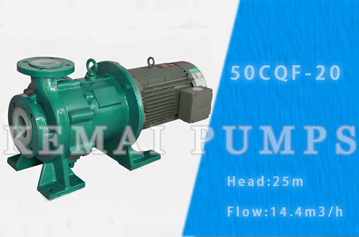 50CQF-20 magnetic drive pump-F46 Lining pump